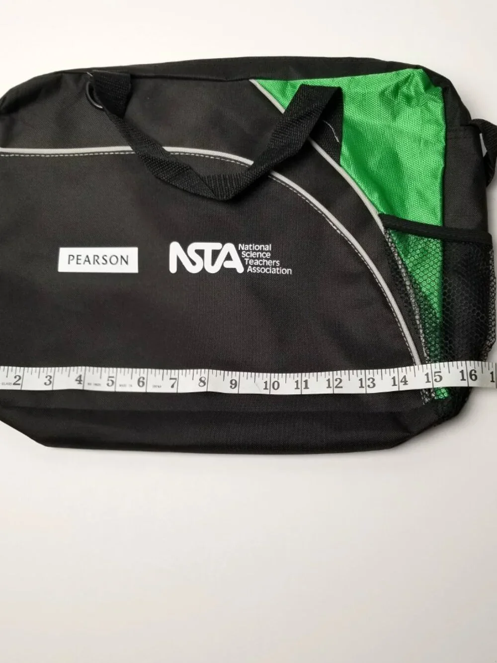 Pearson Project STEM Messenger Bag Teacher Conference Tote Black Shoulder Bag